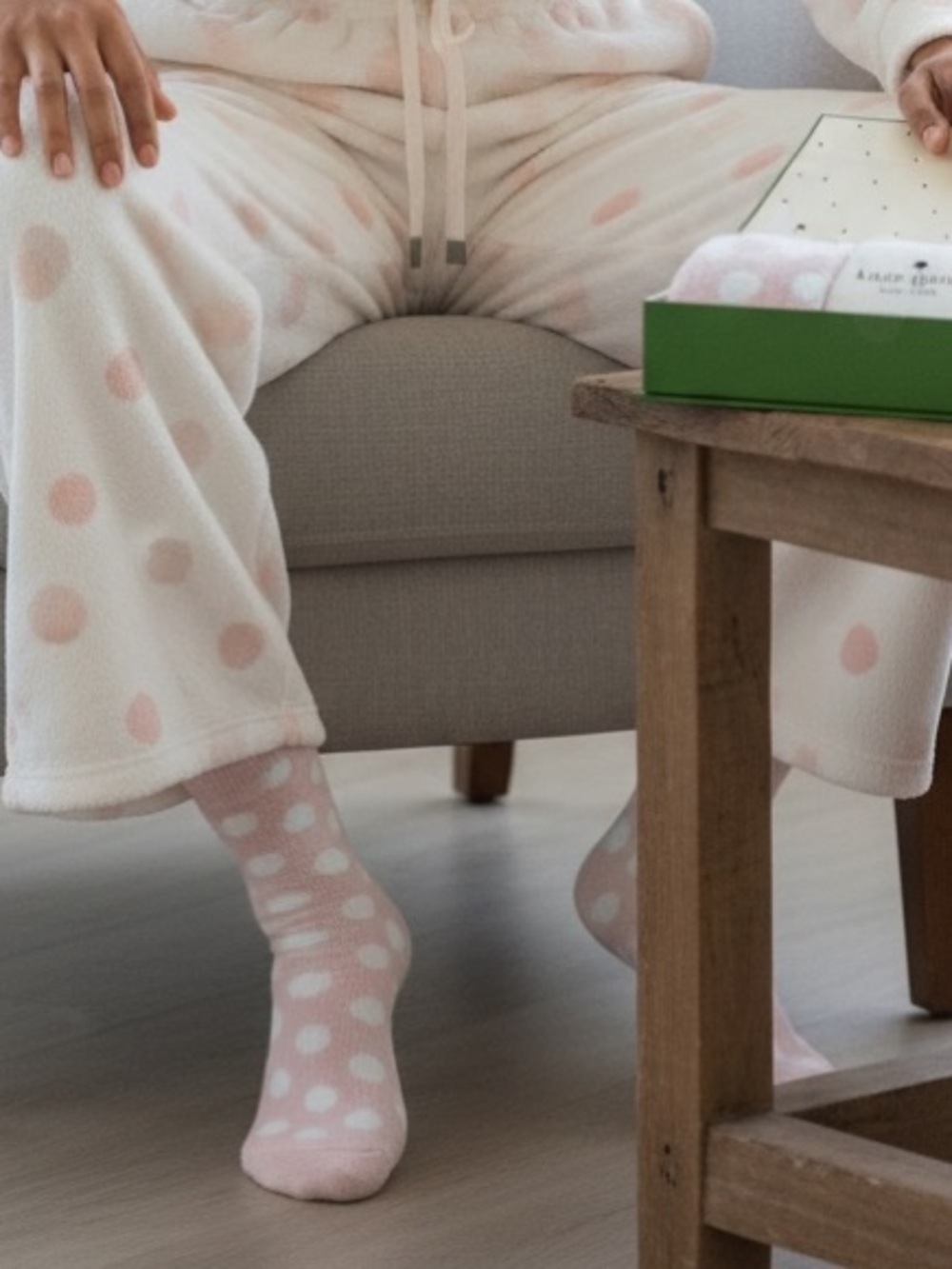 NWT Kate Spade New York 3-Pack Cozy Low Cut Socks Gift Set - Pink/Nude Polka Dot